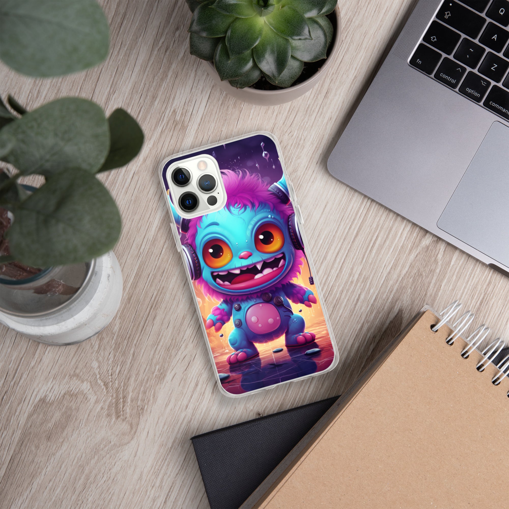 Cute Monster Clear Case for iPhone®