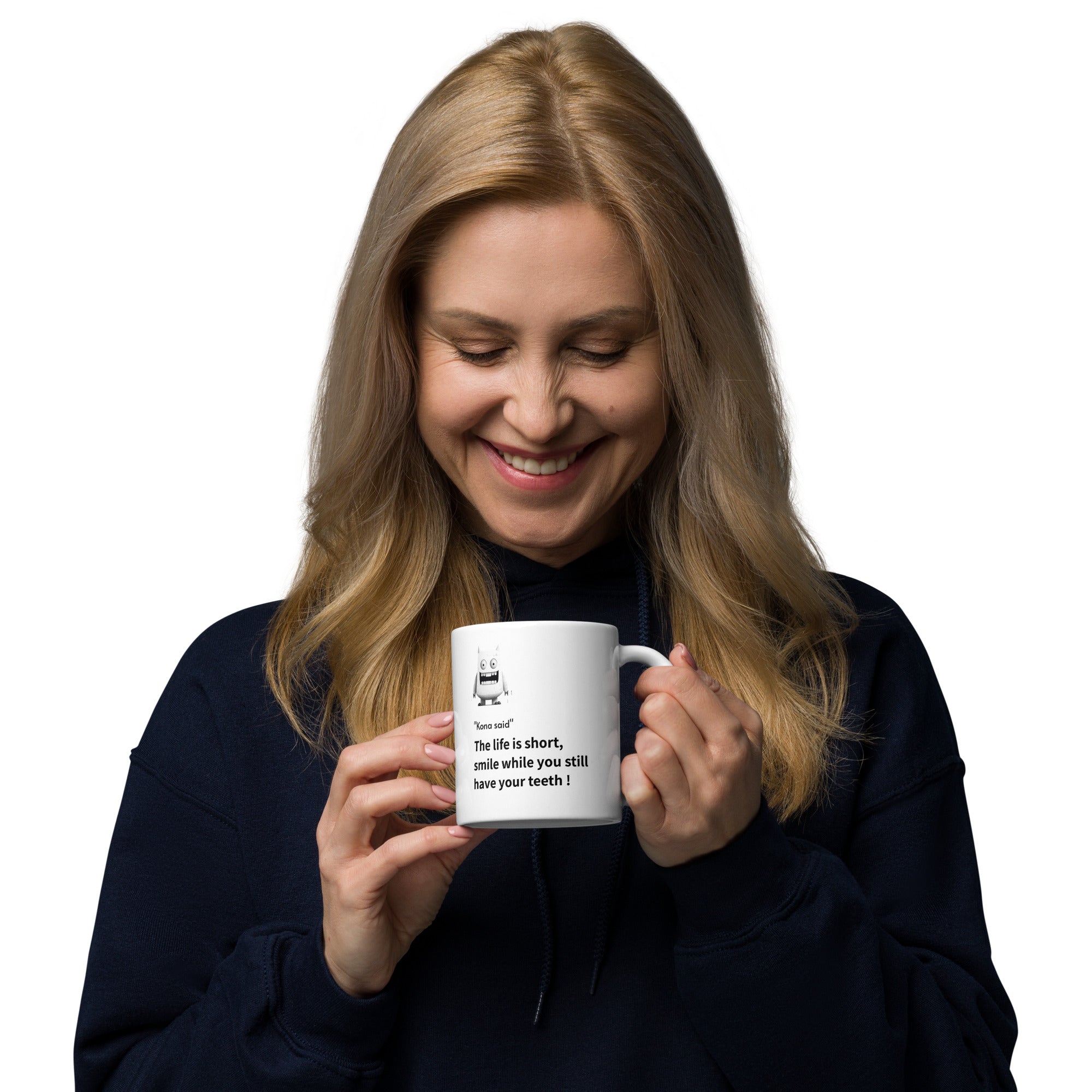 White glossy mug - KONA Collection