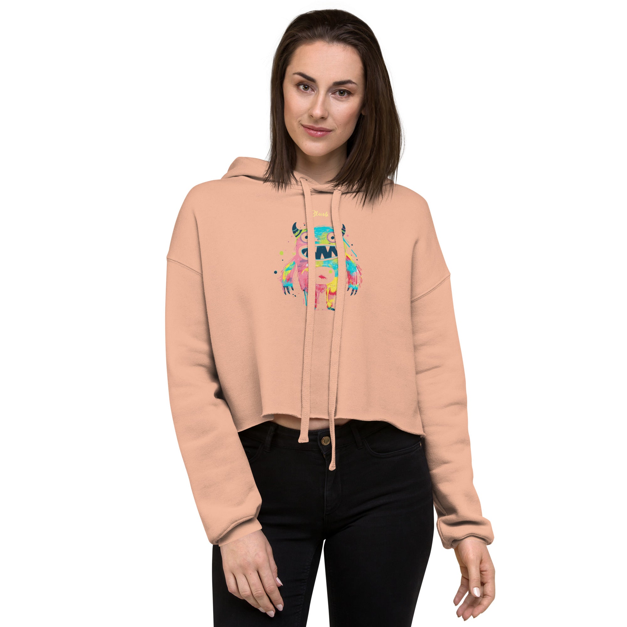 Blush Crop Hoodie