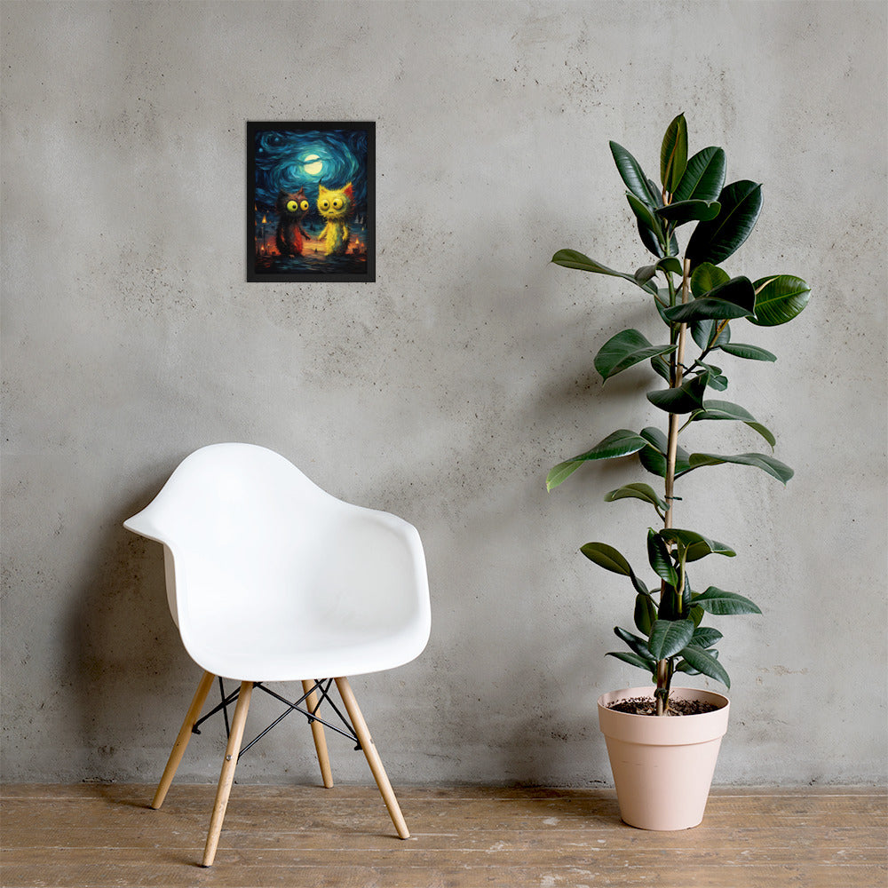 Premium Cute monsters Framed poster