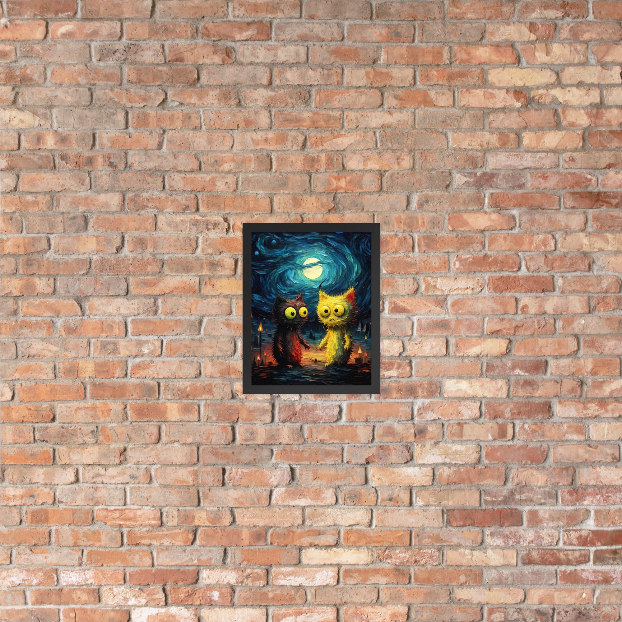 Premium Cute monsters Framed poster