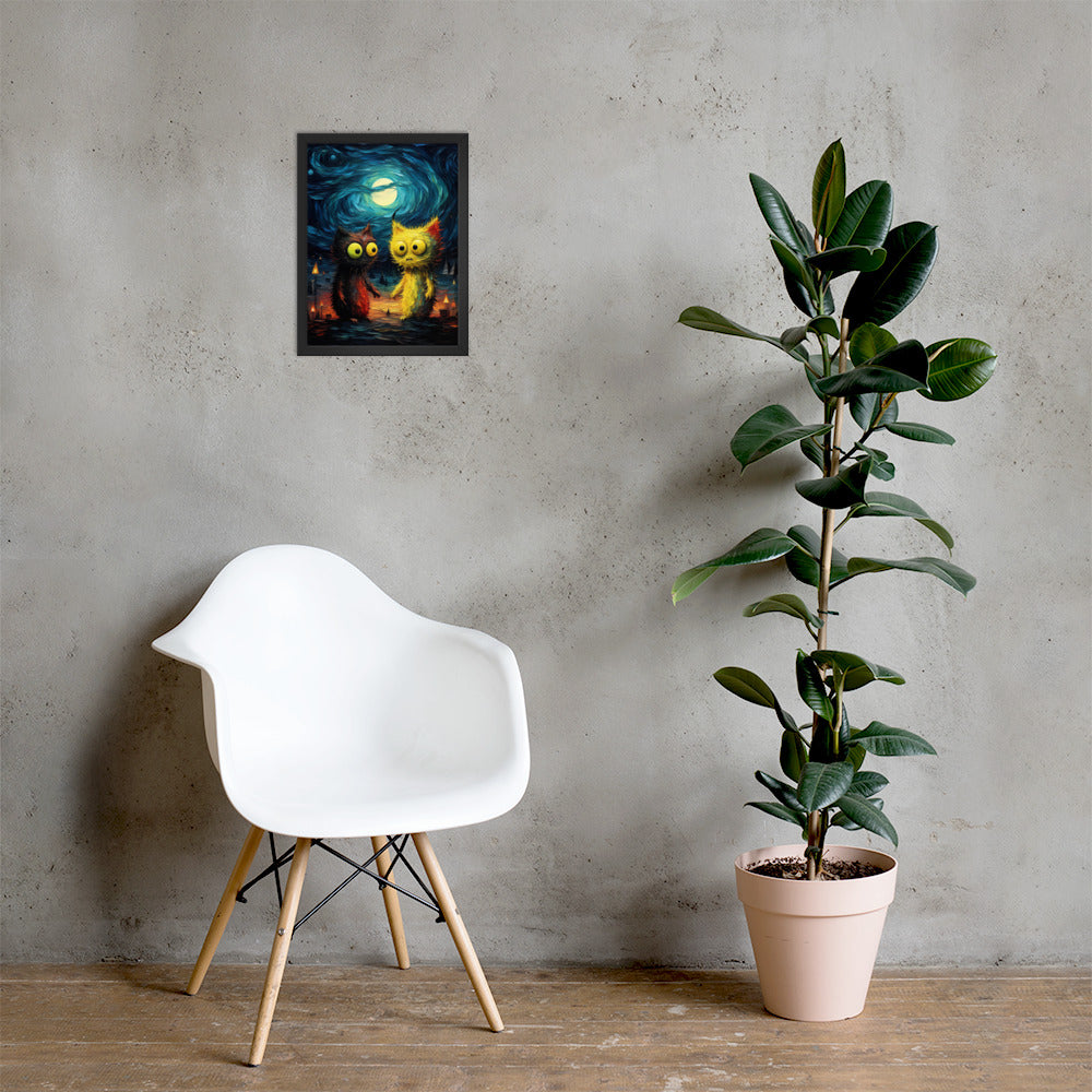 Premium Cute monsters Framed poster