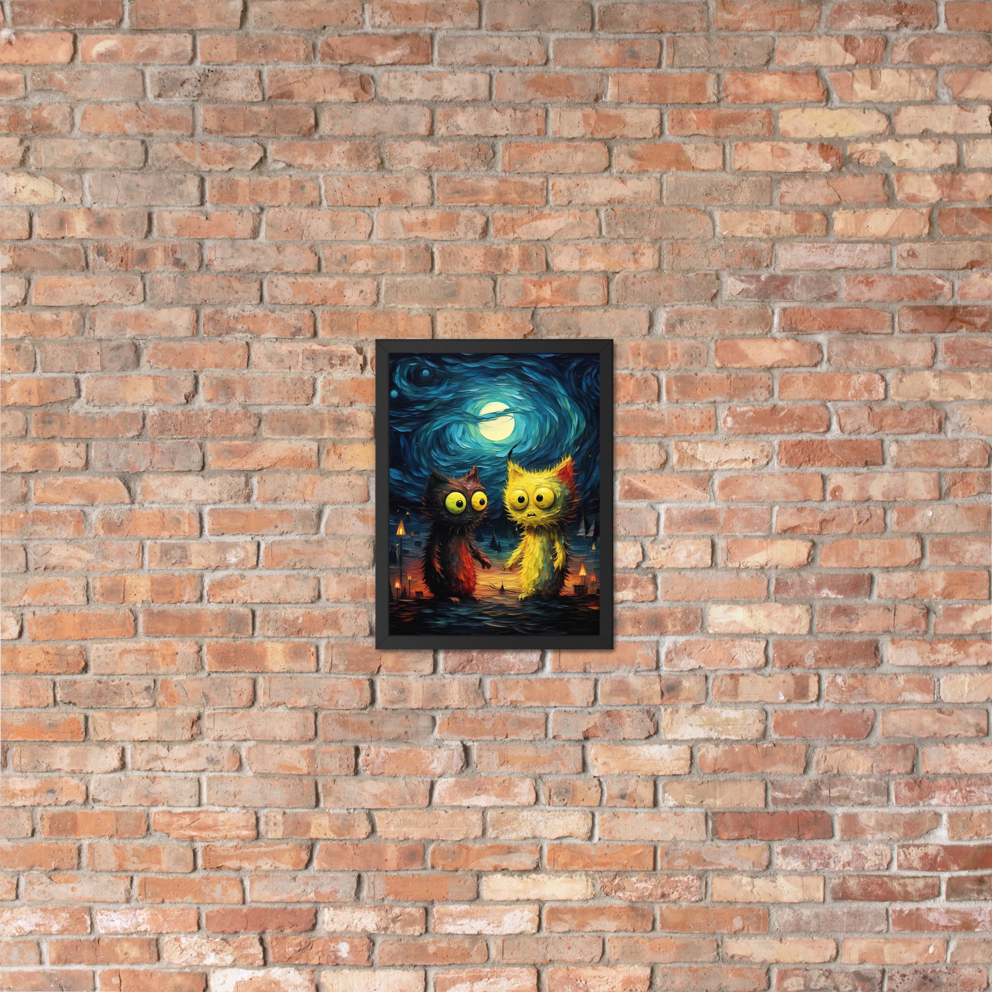 Premium Cute monsters Framed poster