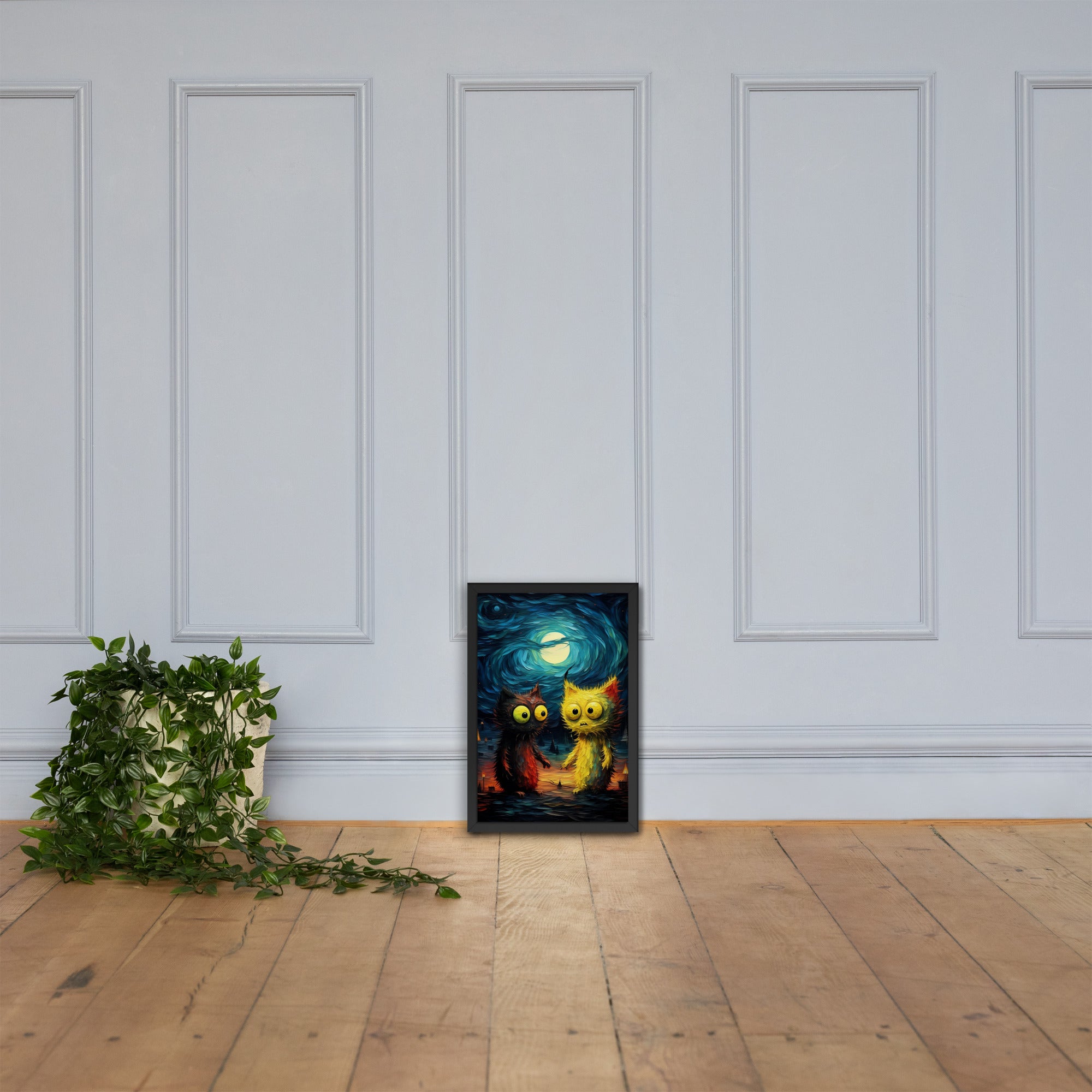 Premium Cute monsters Framed poster