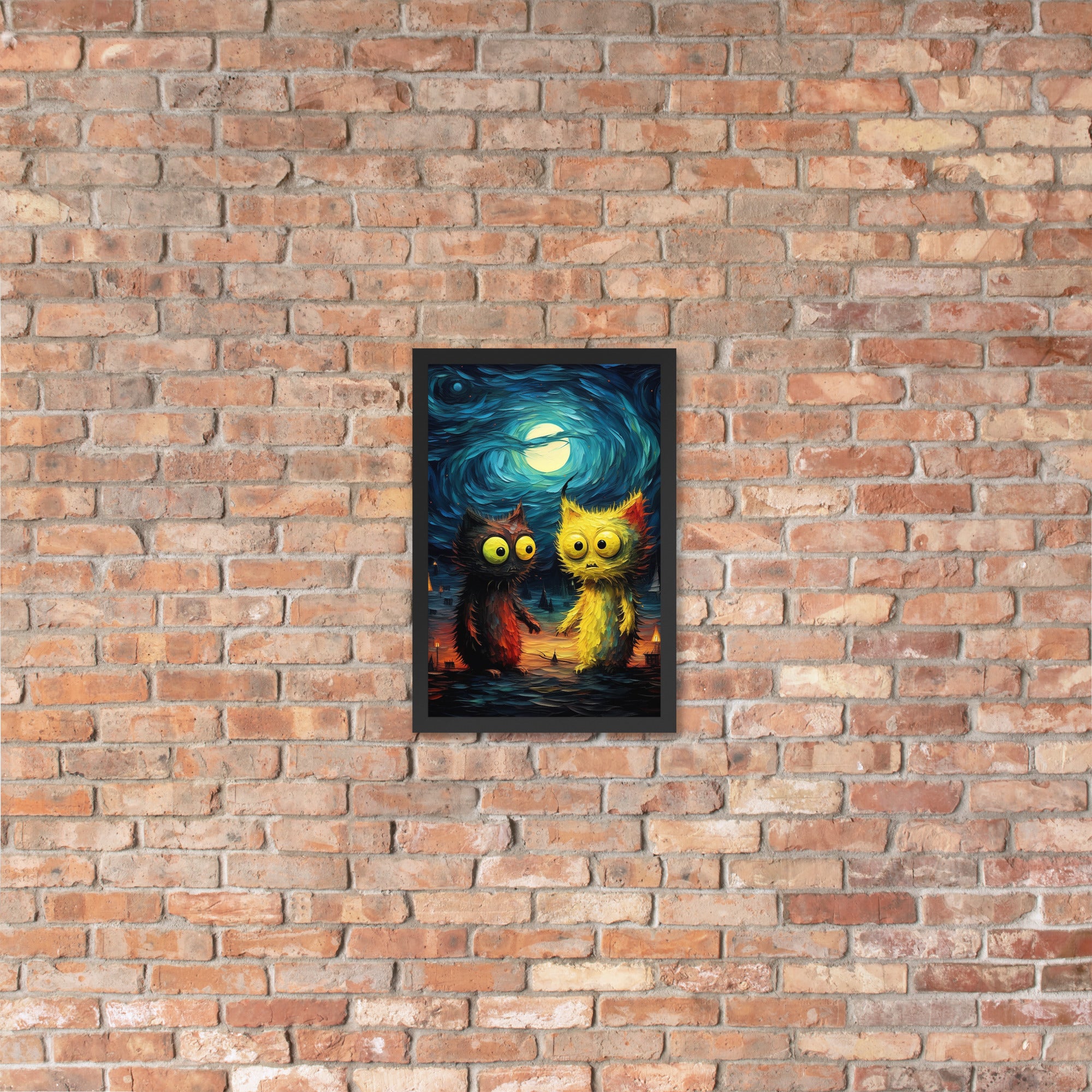 Premium Cute monsters Framed poster