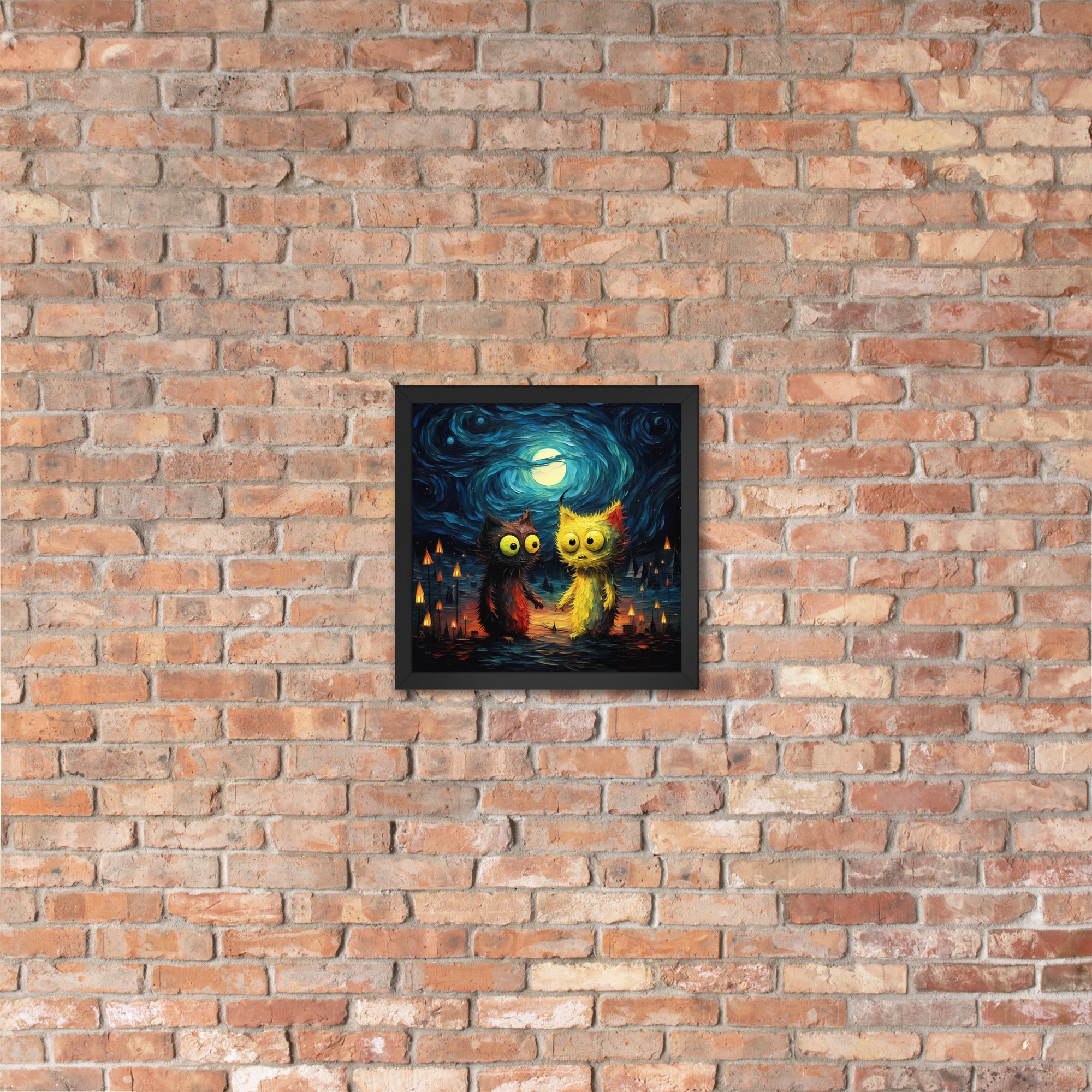 Premium Cute monsters Framed poster