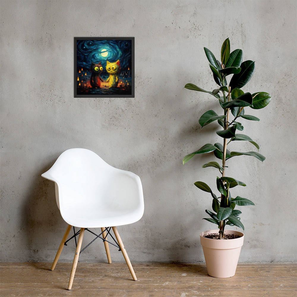 Premium Cute monsters Framed poster