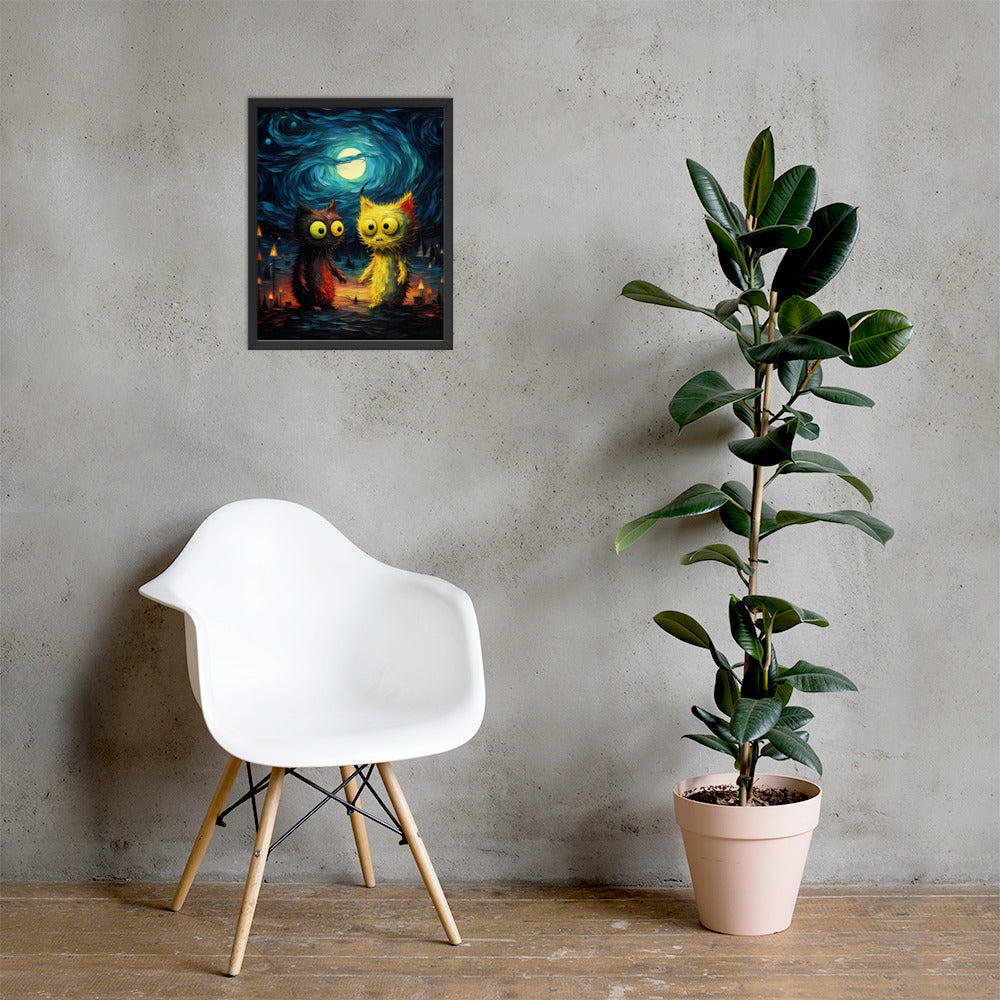 Premium Cute monsters Framed poster