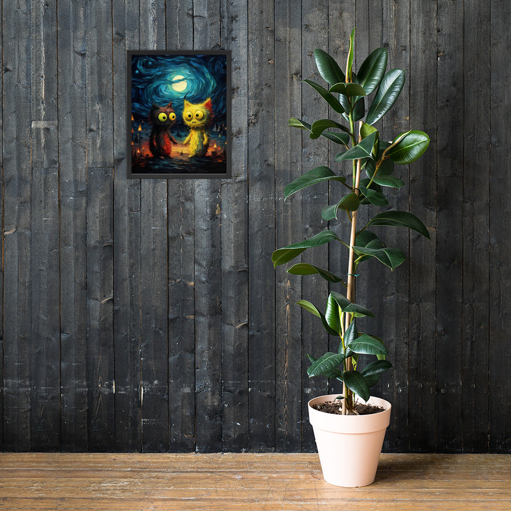 Premium Cute monsters Framed poster