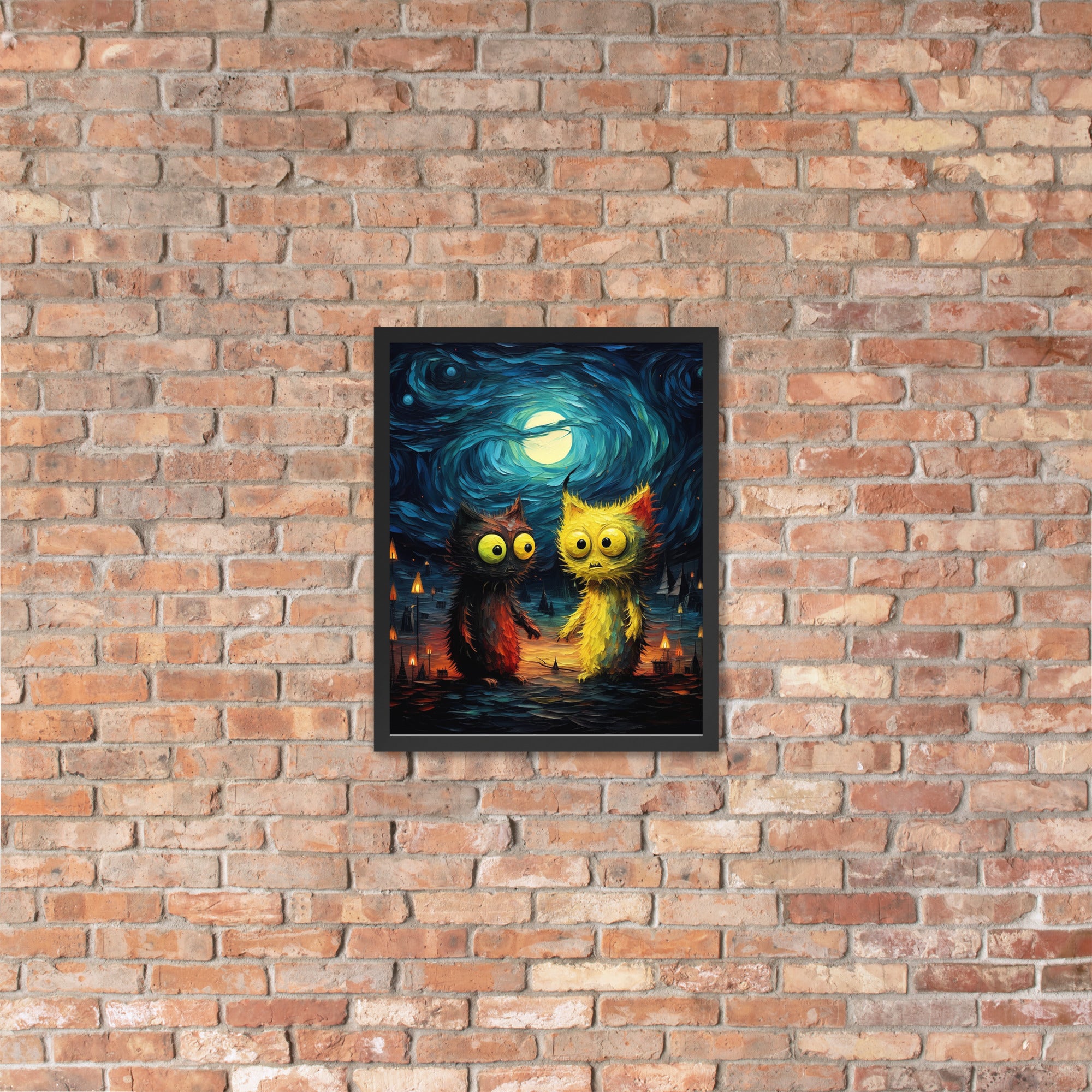Premium Cute monsters Framed poster