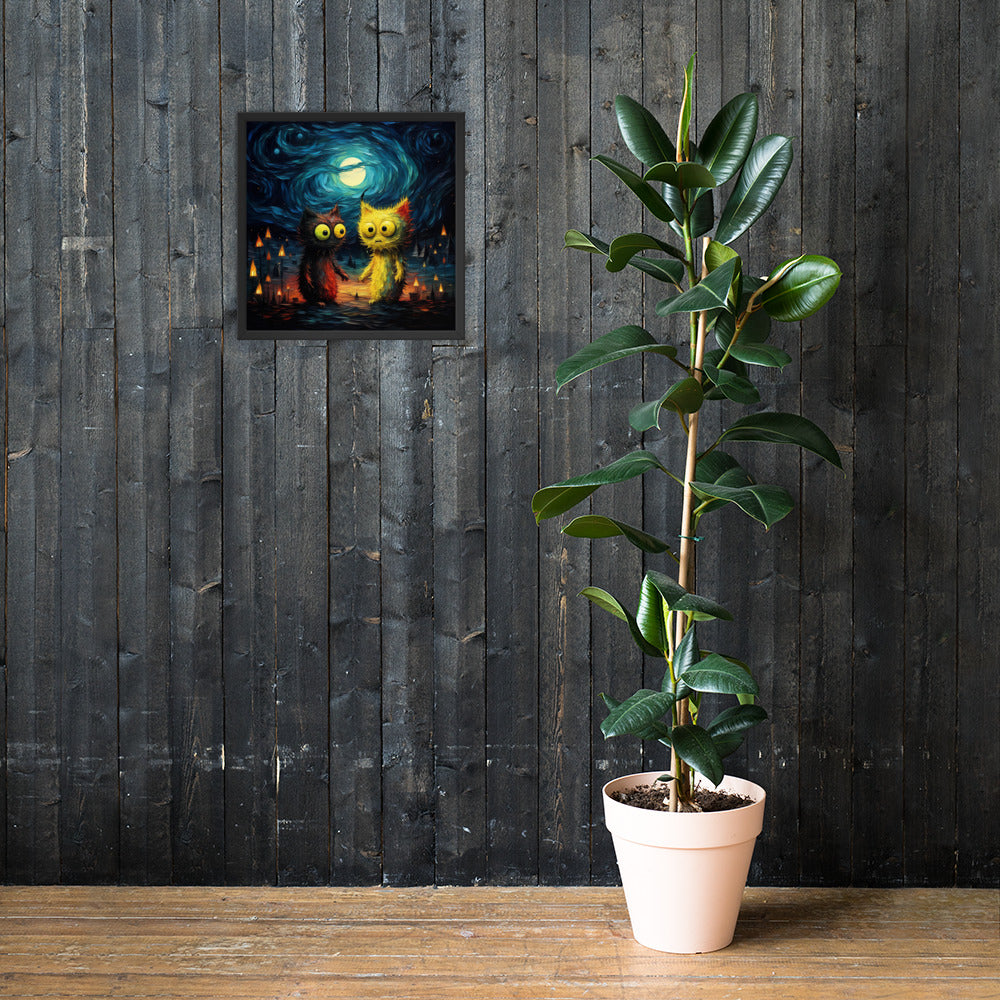 Premium Cute monsters Framed poster