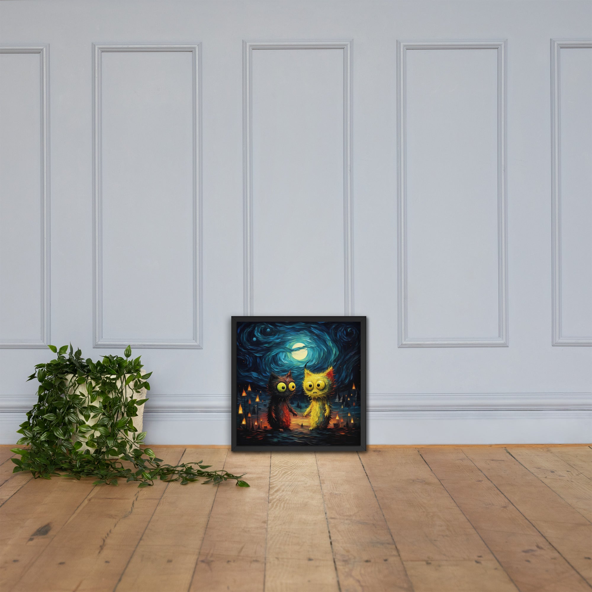 Premium Cute monsters Framed poster