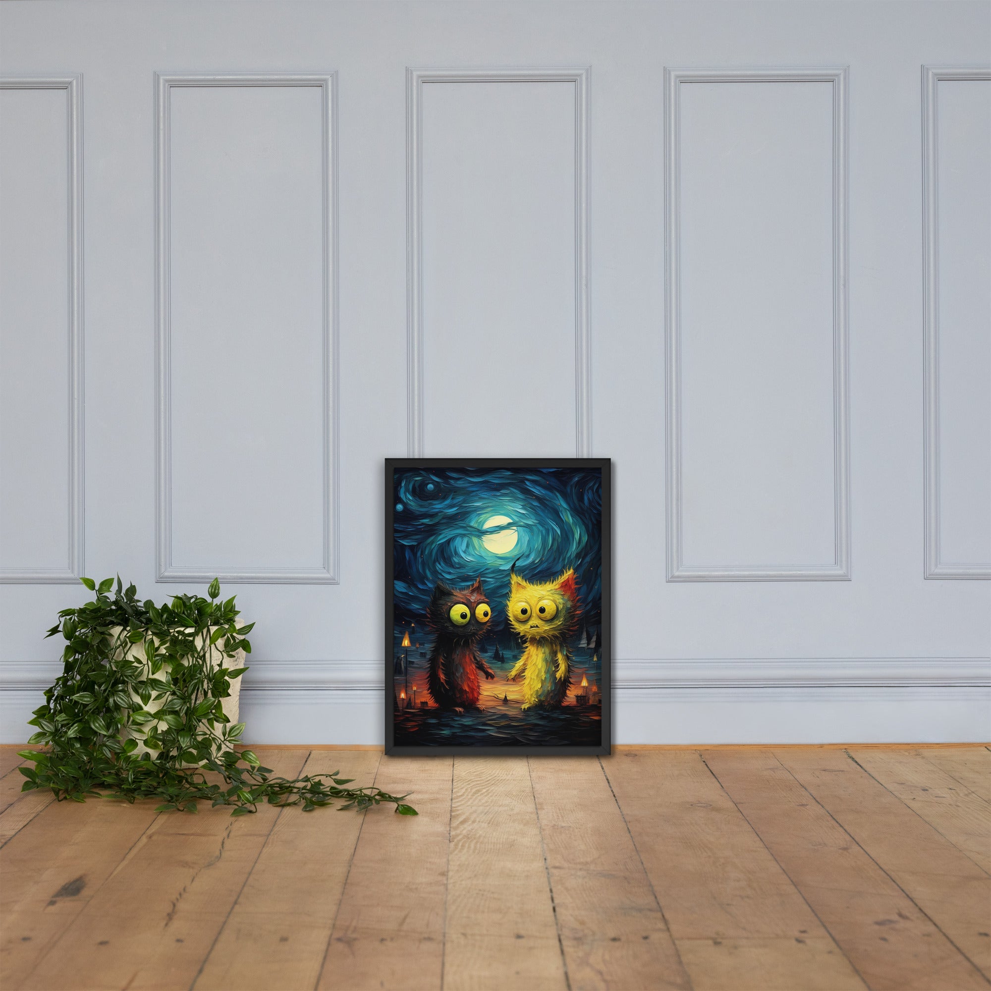 Premium Cute monsters Framed poster