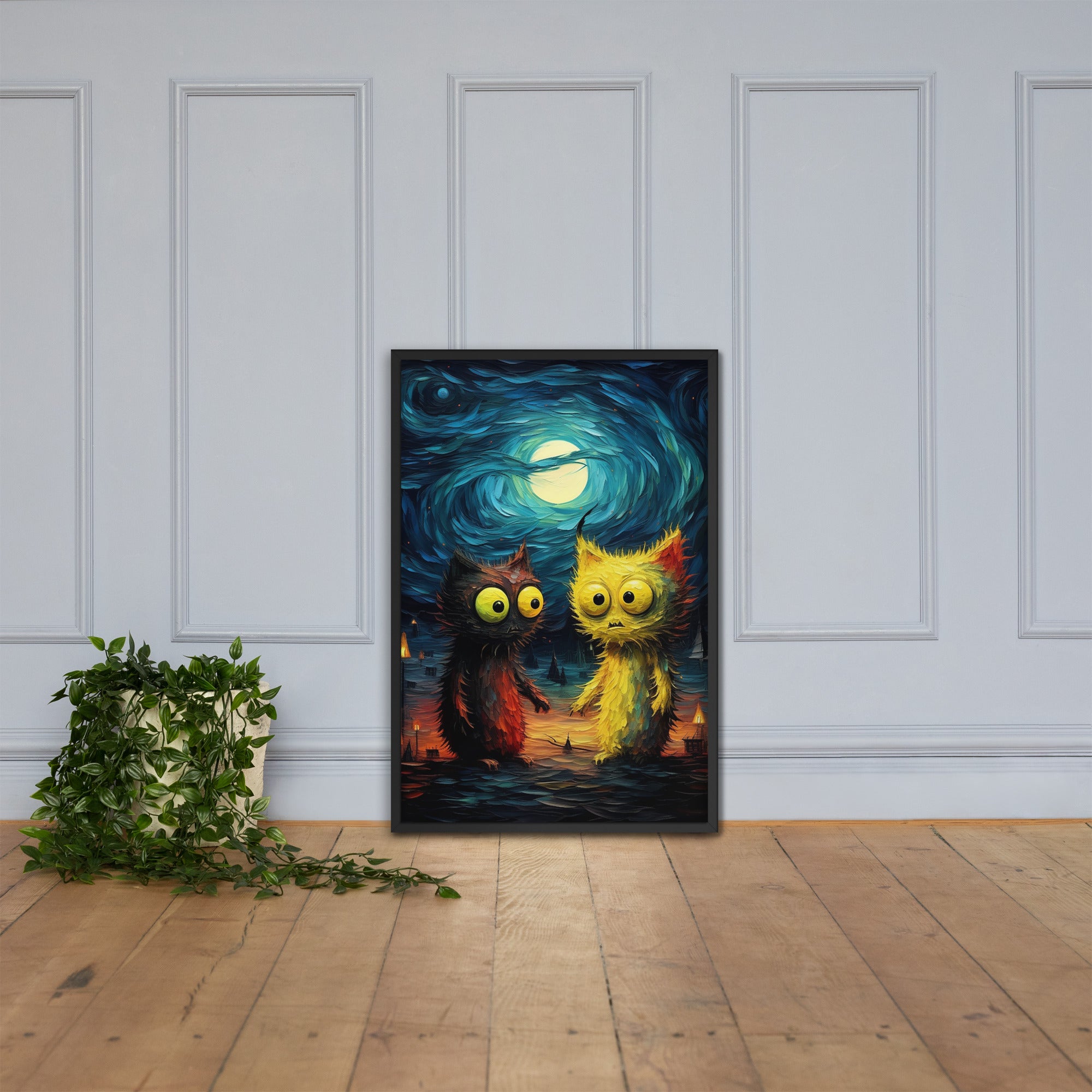 Premium Cute monsters Framed poster